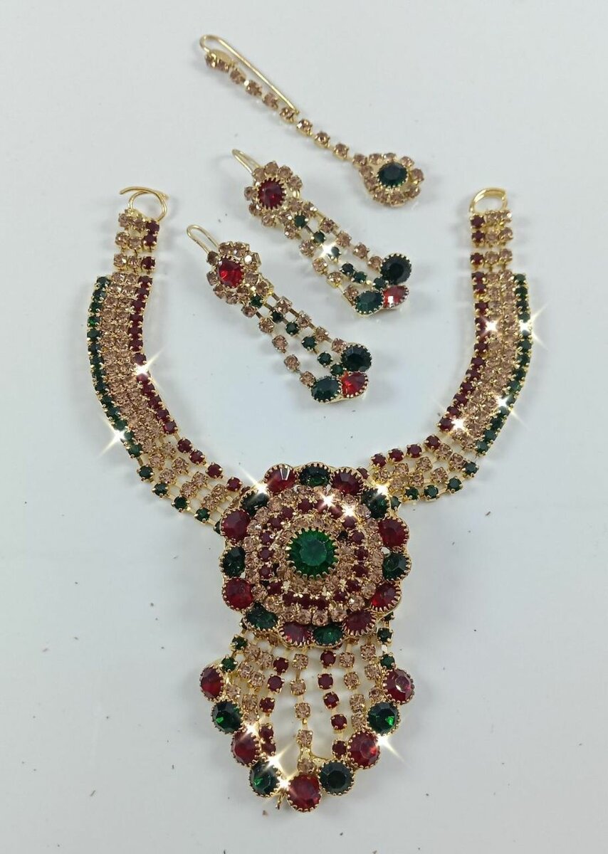 Golden Multi-Layered 3 Pcs Necklace Set