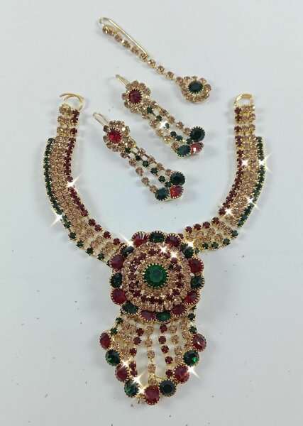 Golden Multi-Layered 3 Pcs Necklace Set