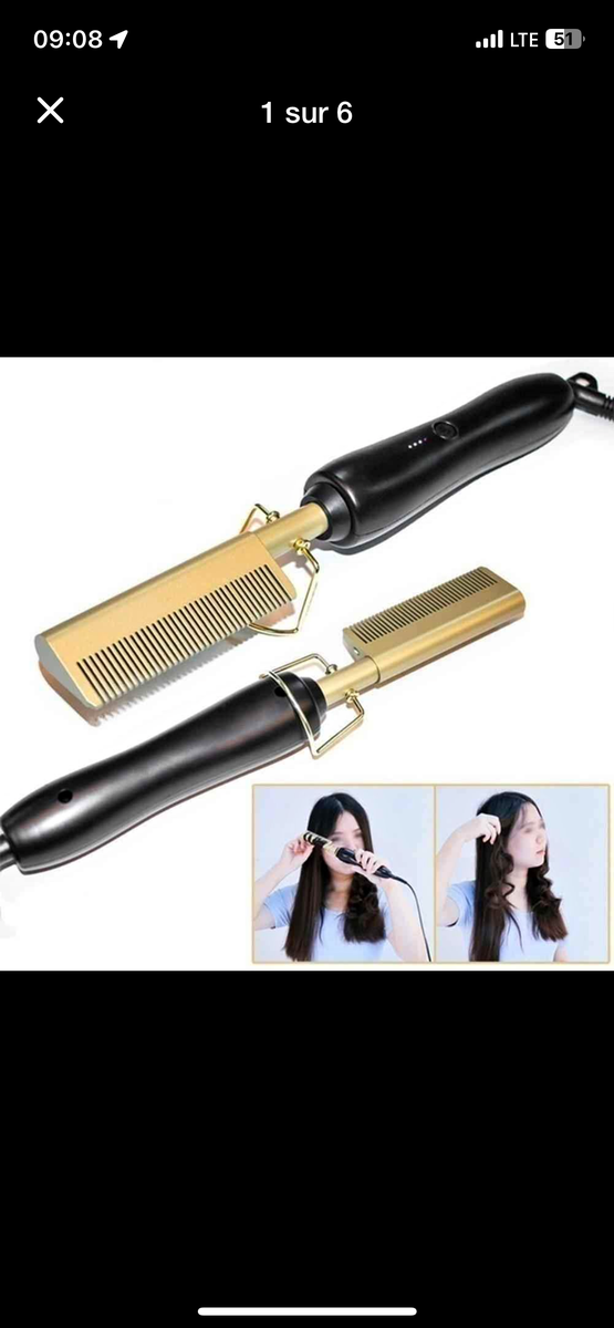 Peigne Chauffant Électrique