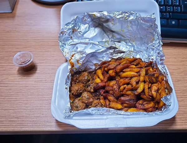 Alloco + boulettes de viande