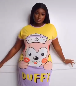 pink doggy mini dress