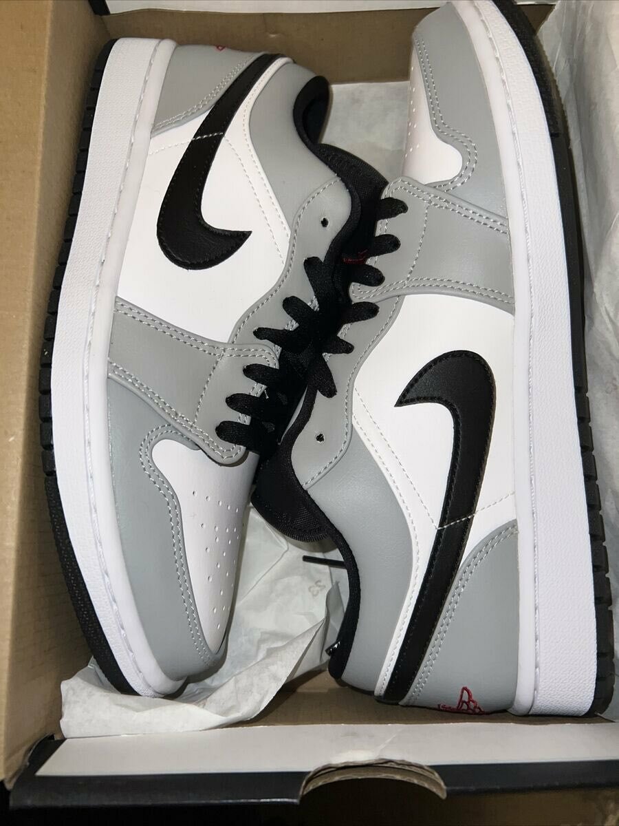 Jordan 1 Low Smoke white