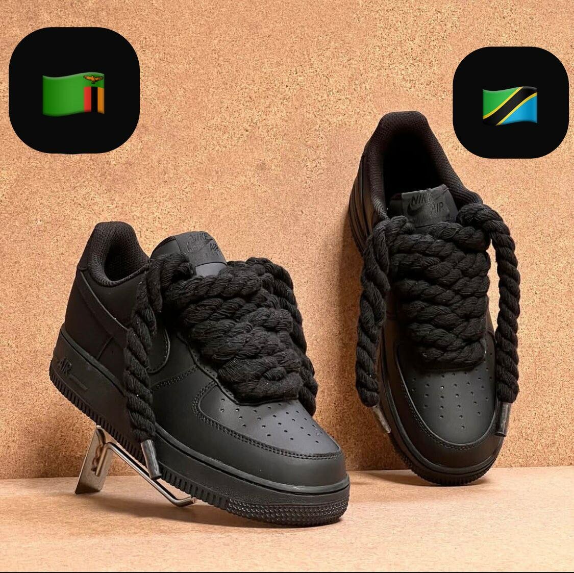 Big laces Airforce 1 black