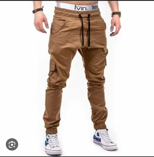 Khaki side pocket trousers