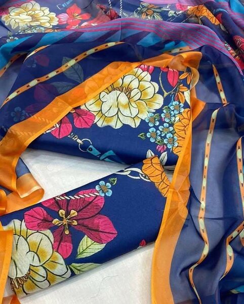 Printed lawn suit