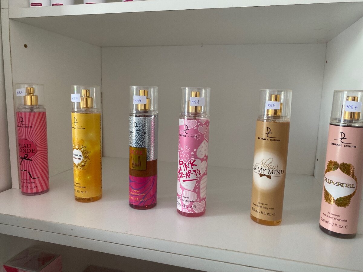 Smart perfume and Dorall collection body mist..