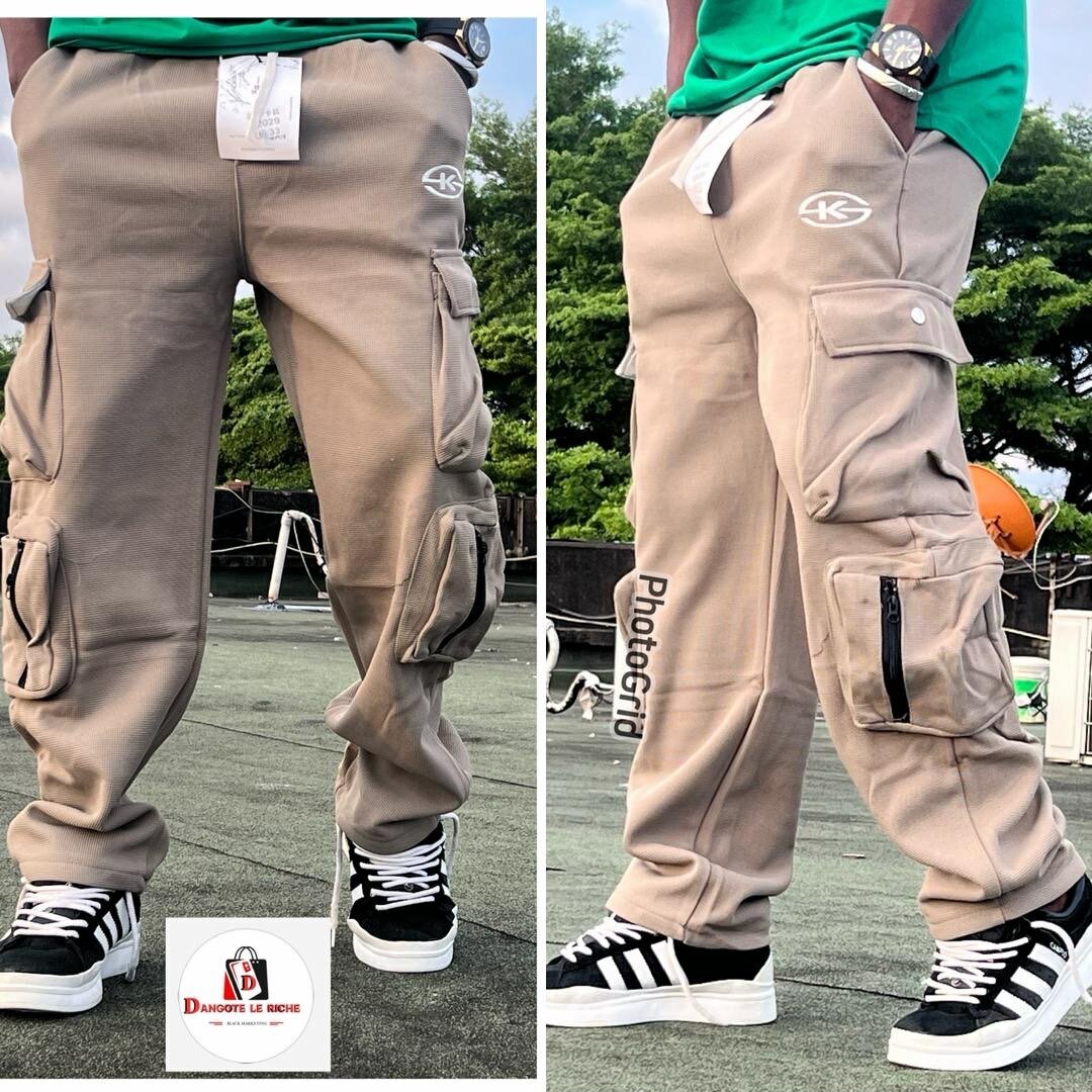 Pantalon cargo beige confortable