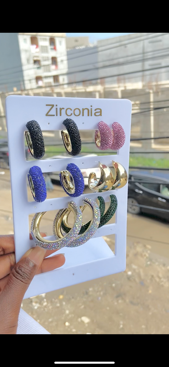 Boucles d'Oreilles Zirconia Élégantes