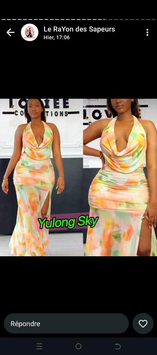 Robe longue élégante colorée