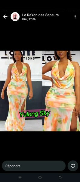 Robe longue élégante colorée