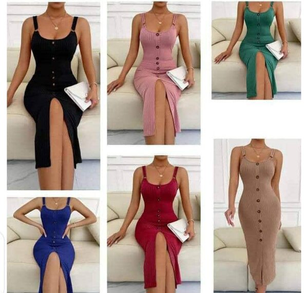 Ladies straight dress multicoloured