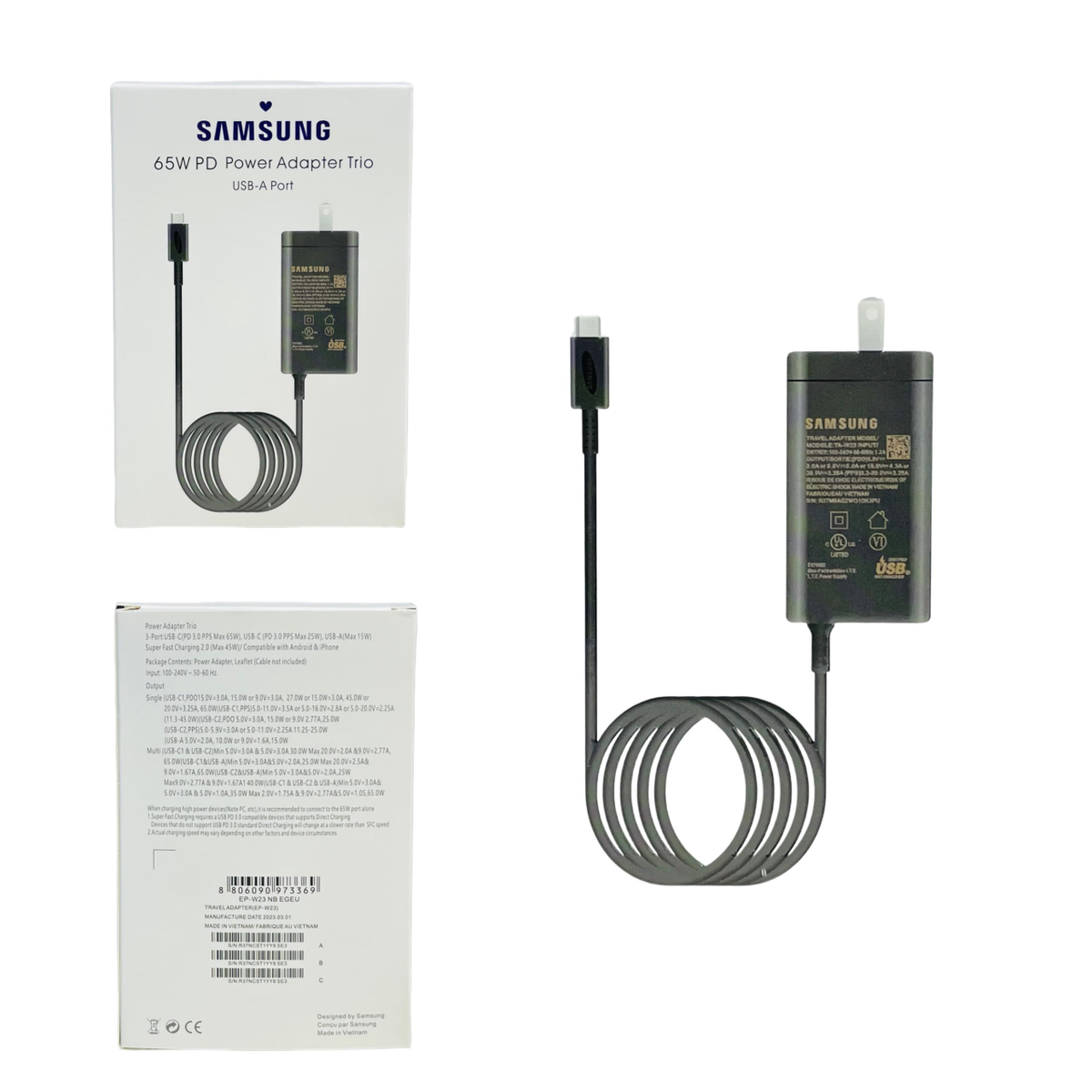 Samsung 65W Power Adapter Trio Type C