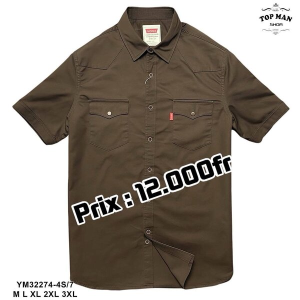 Chemise à manches courtes homme