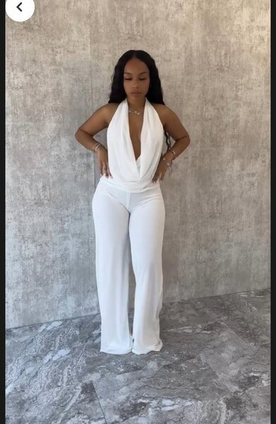 Combinaison Élegante Femme Blanche