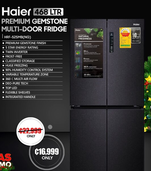 HAIER [ 468 LTR PREMIUM GEMSTONE MULTI-DOOR FRIDGE]