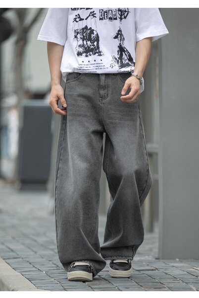 Винтажные потертые джинсы