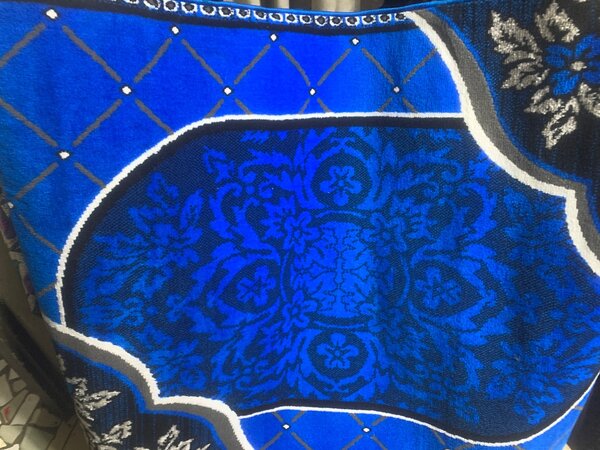 Elegant Floral Blue Blanket