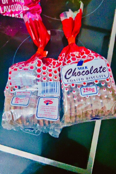 Chocolate coated biscuits