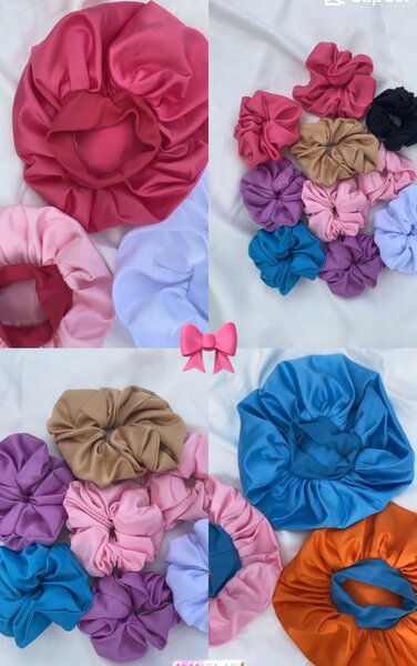 Hair bonnet and scrunchie