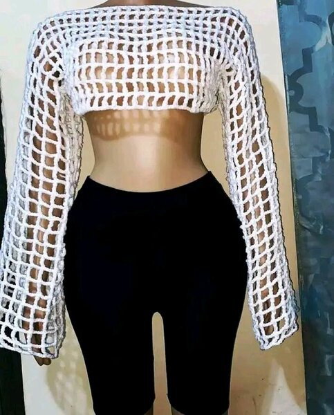 Boléro crochet ajouré tendance