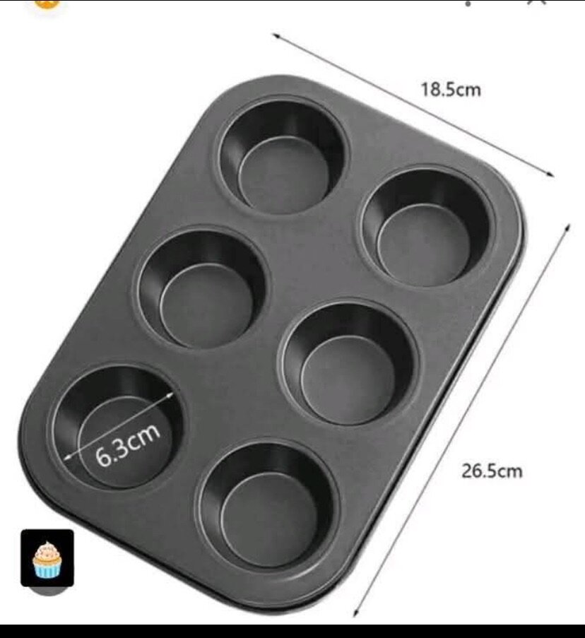 Moule à Muffins 6 Tasses Antiadhésif