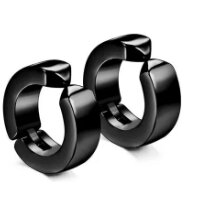 Clip On Ear Stud New Men Stainless Steel Non-Piercing Cuff Hoop Earrings for boy