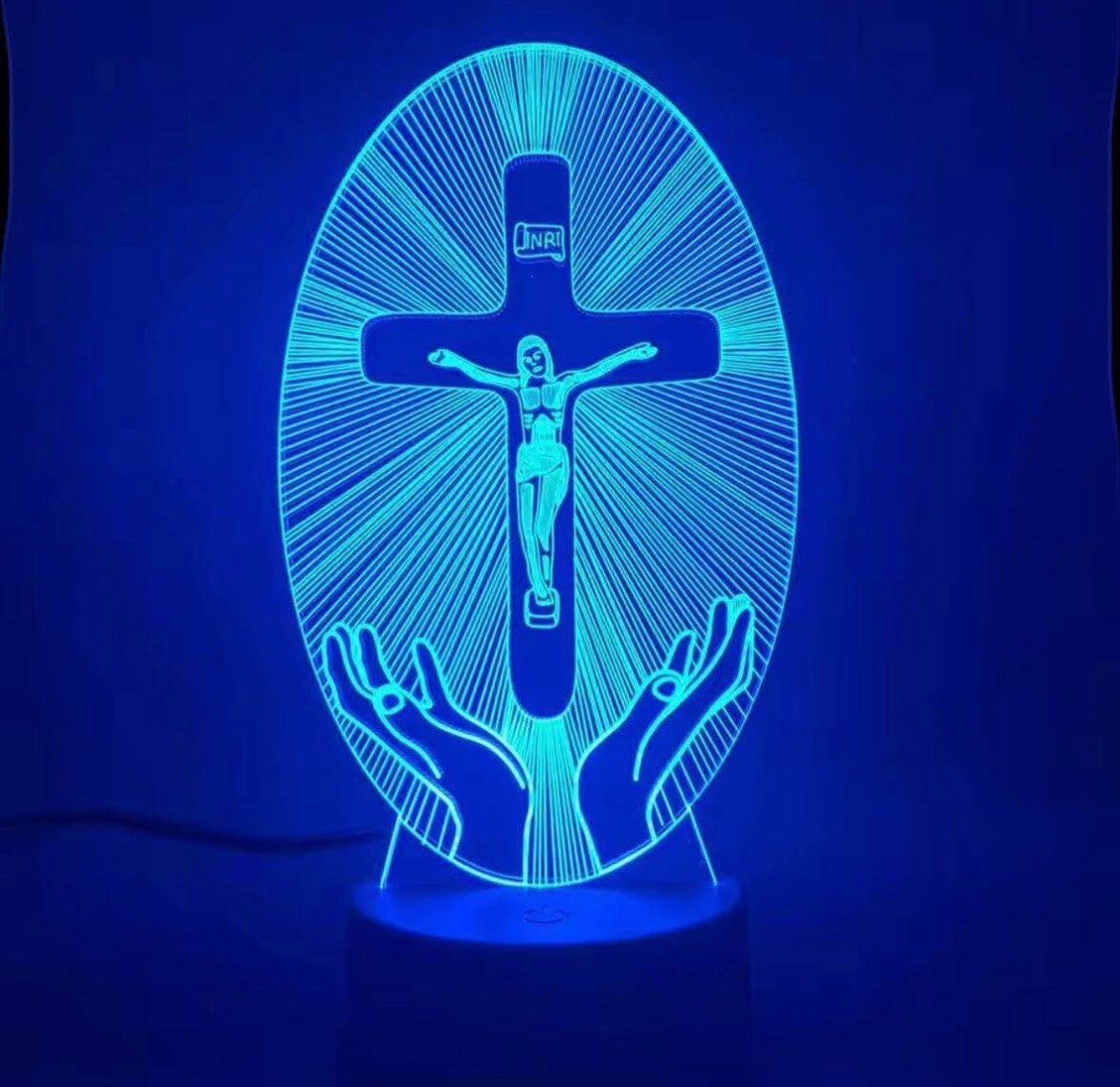Lampe LED 3D Religieuse Décorative