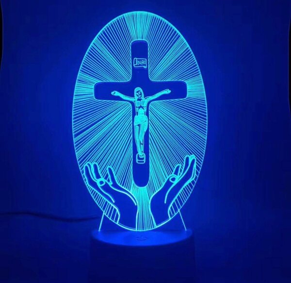 Lampe LED 3D Religieuse Décorative