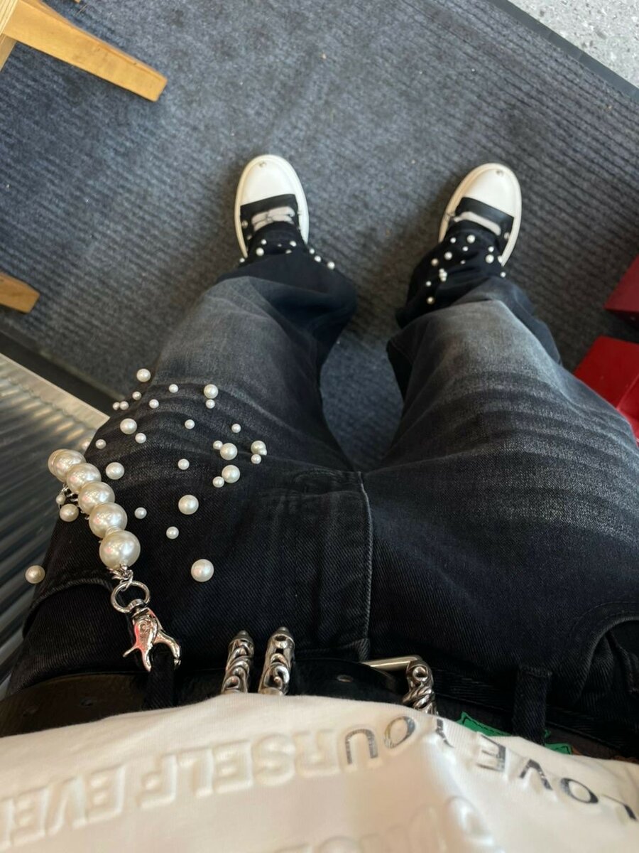 Jeans style avec broderies