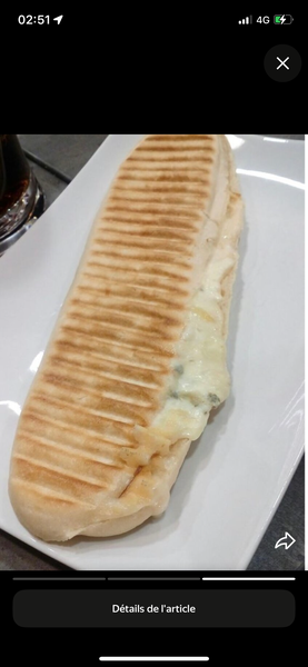 Panini poulet au fromage