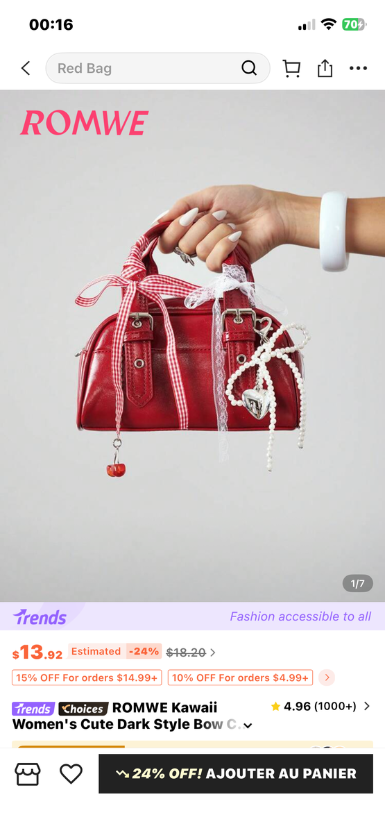 Sac tendance avec motif audacieux