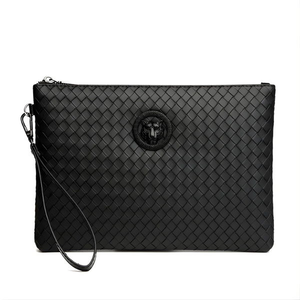 Pochette en cuir tressé