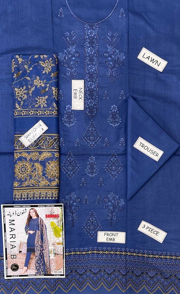 Printed lawn suit