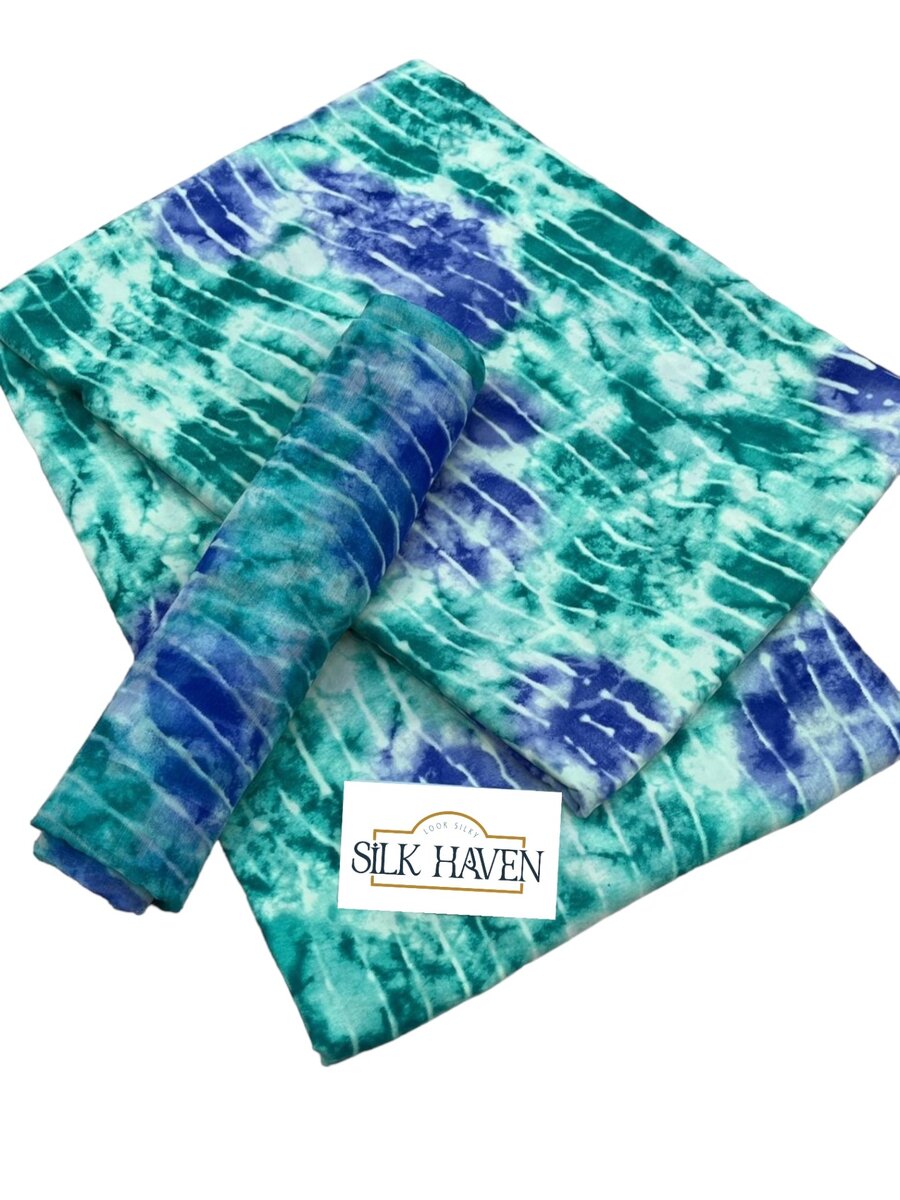 Smooth silk satin and chiffon fabric