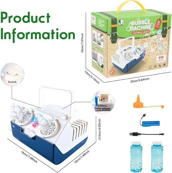 Machine à Bulles Colorée LED