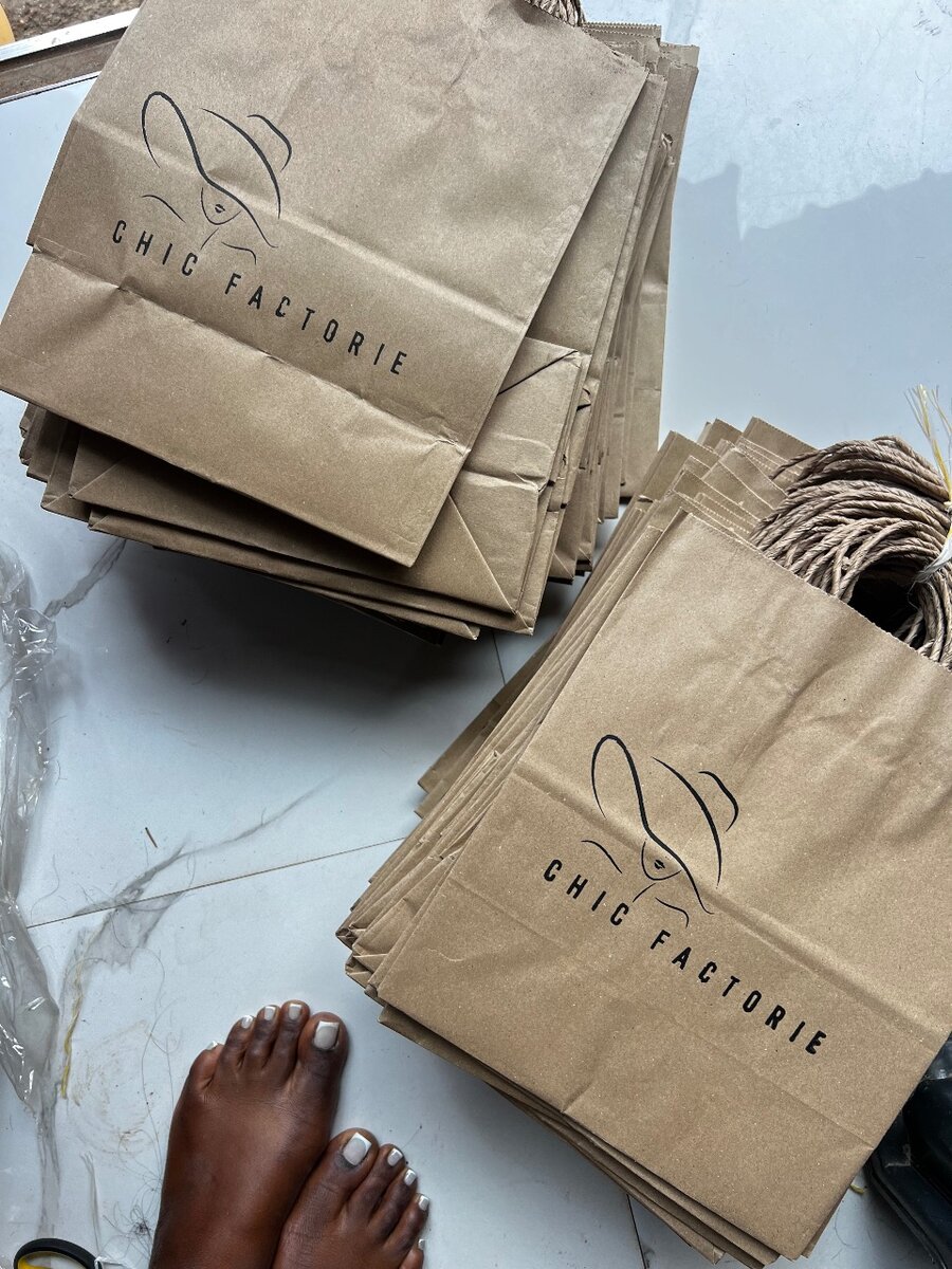 I sell customised khaki paperbags