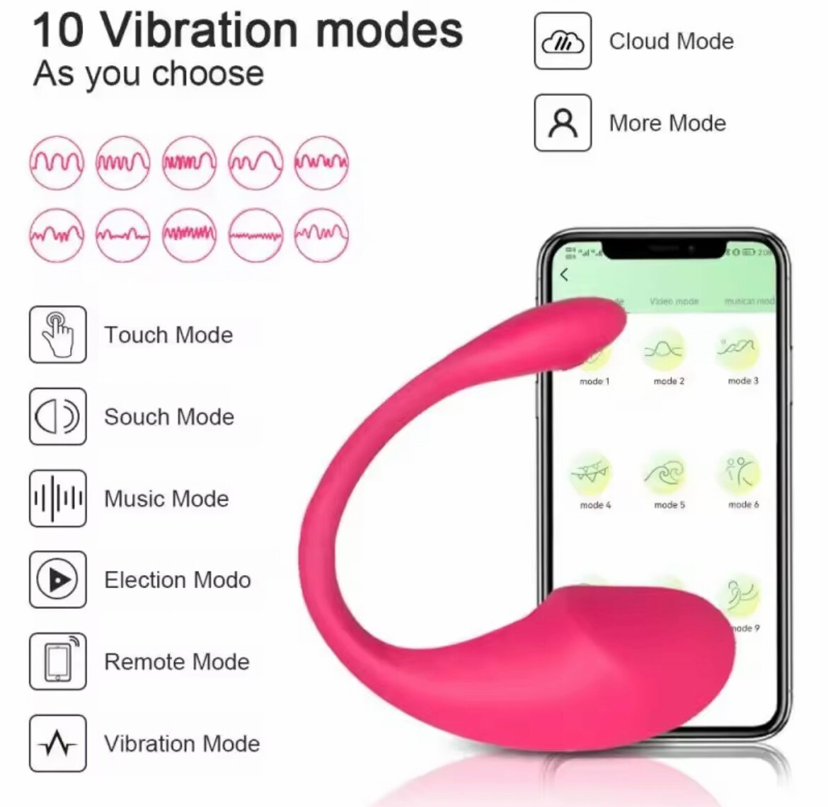 Vibromasseur Intime Bluetooth