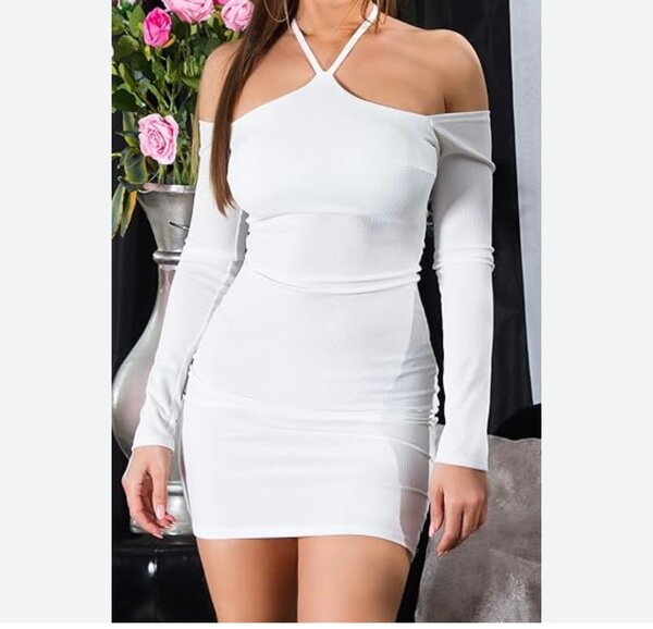 Robe Blanche Épaule Dénudée