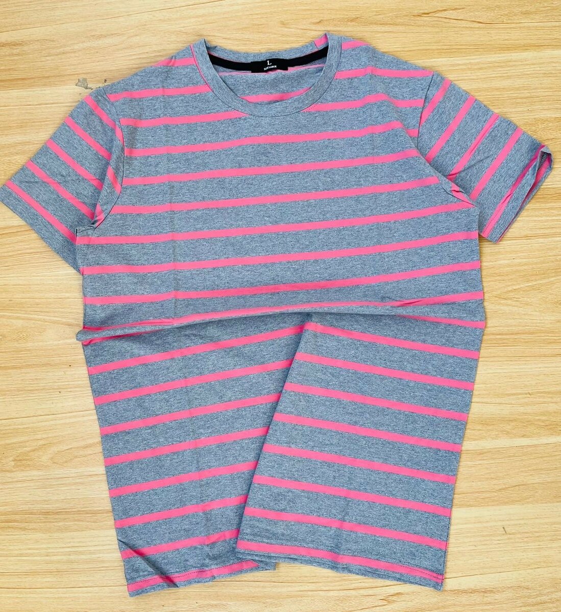 Unisex logo-embroidered striped cotton T-shirt