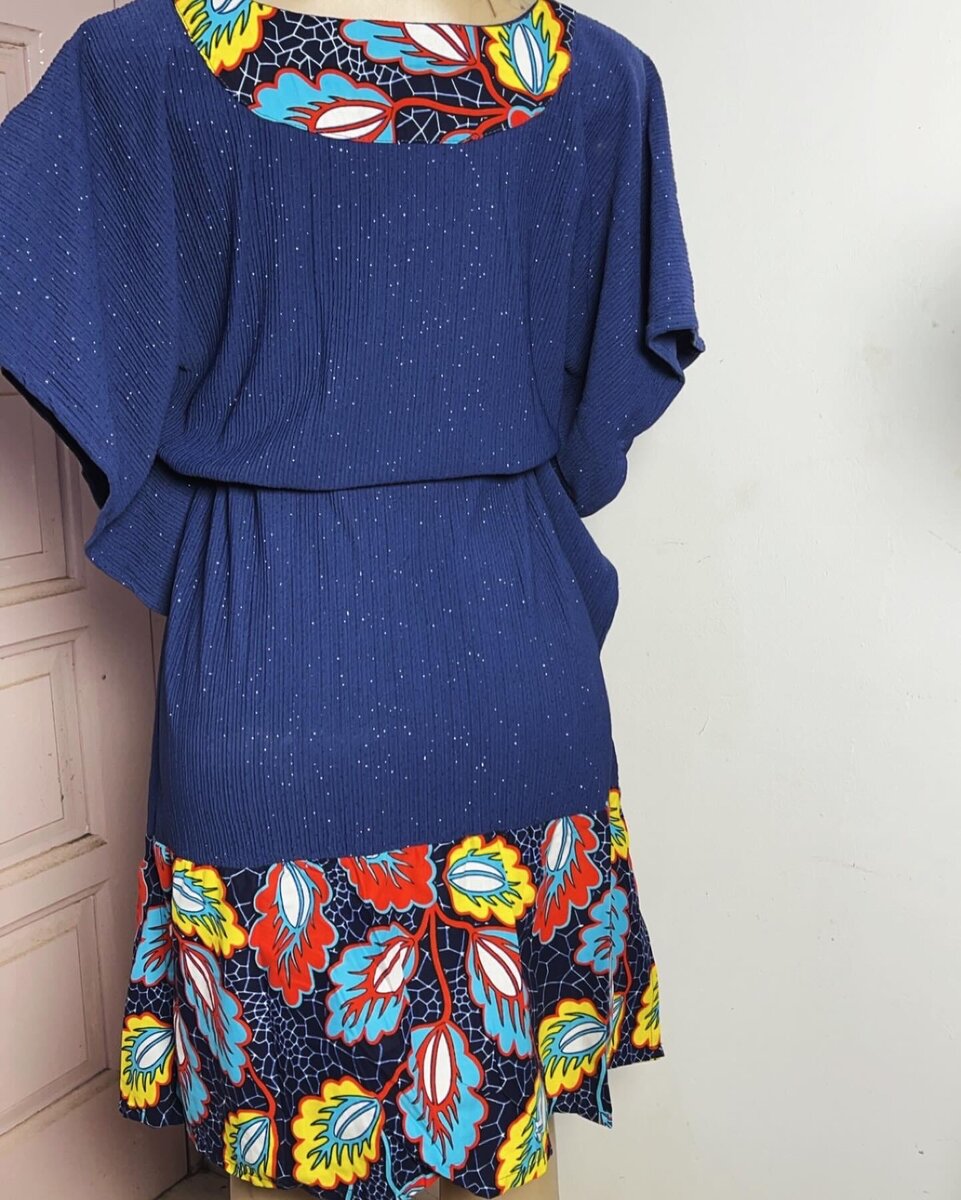 Kaftan with African print