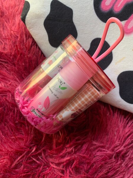 Kit beauté en pot rose chic