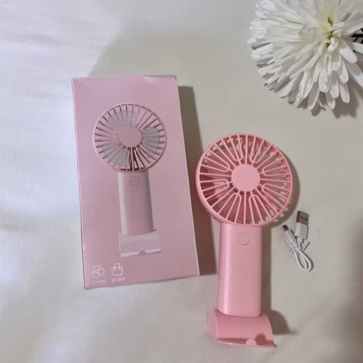 Baby blue rechargeable fan