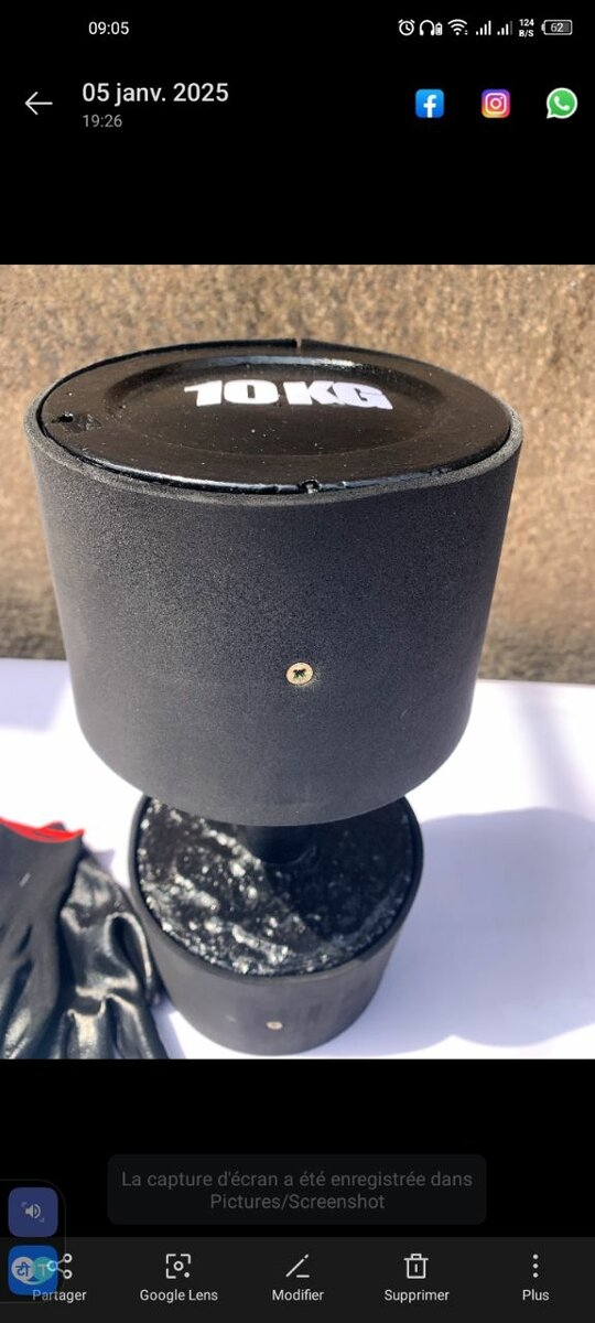 Haltère en béton 10kg GYM HOUS