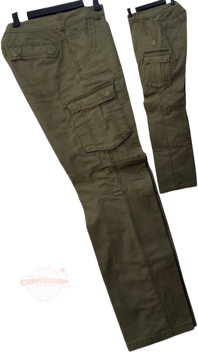 Pantalon cargo homme kaki