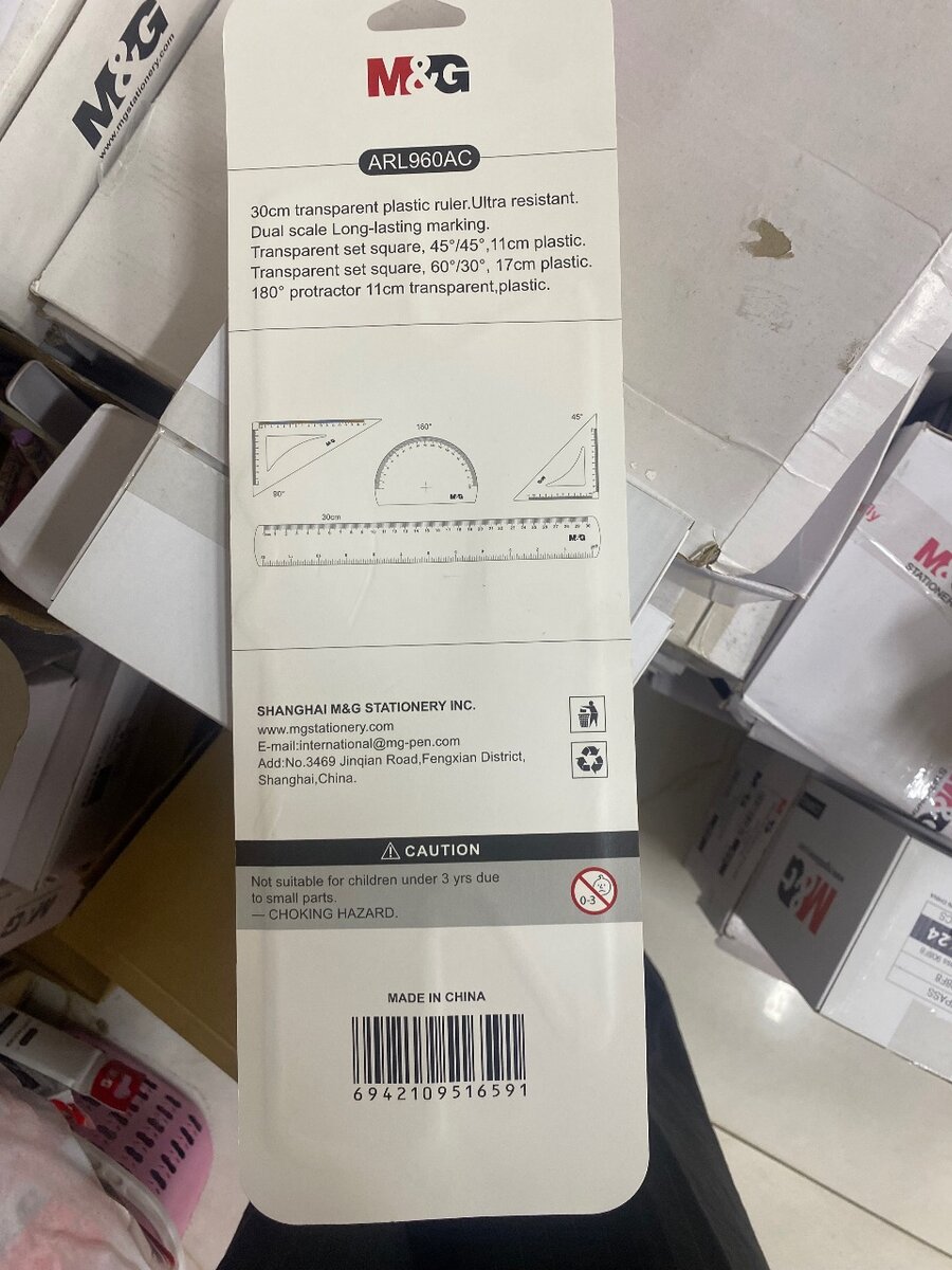 Ensemble de règles en plastique M&G