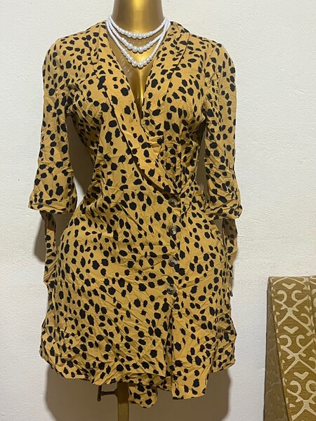 Robe élégante imprimé léopard