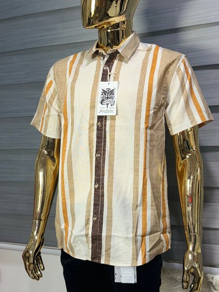 Durable Stripped Linen Tailored Shirt