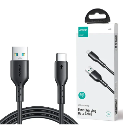 Joyroom (sa26-ac3) 3a Usb-a To Type-c Fast Charging Data Cable 1m Black