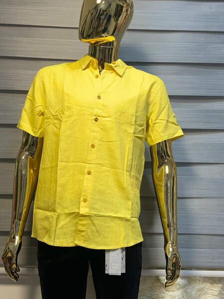 Mens Fashion Linen Tailored Shirt