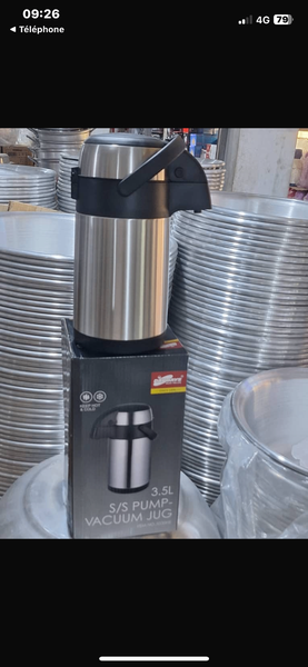 Thermos à pompe 3.5L inox